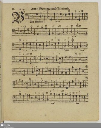 II. Am 1. Sontage nach Trinitatis: Vater Abraham erbarme dich mein