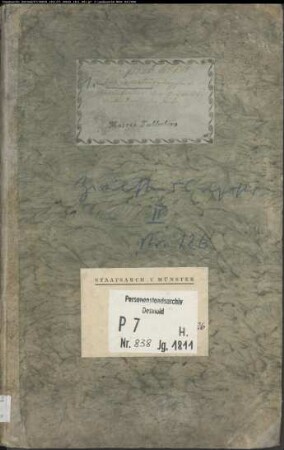 Zivilstandsregister (H Mai 1811-August 1811) der Munizipalität Tecklenburg. (Gemeinde: Tecklenburg, Kreis Tecklenburg)