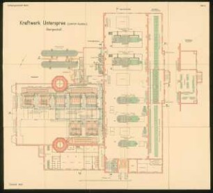 Kraftwerk Unterspree, Berlin-Ruhleben Erweiterung: Grundriss OG 1:100