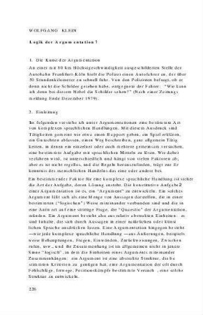 Logik der Argumentation