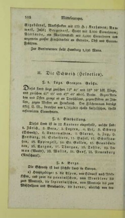 II. Die Schweiz (Helvetien)