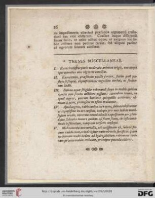 Theses Miscellaneae