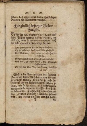 [VI. Die glüklich befreyete Kloster-Jungfer.]