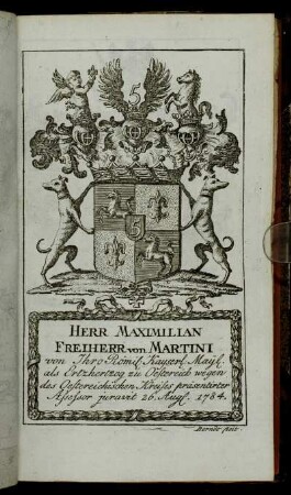 Herr Maximilian Freiherr von Martini[...] - Herr Egid: Karl von Fahnenberg[...]