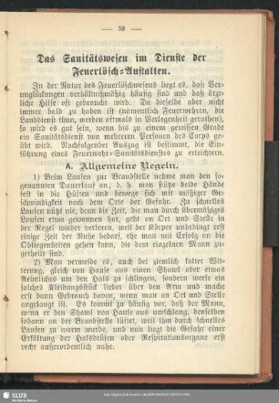 Das Sanitätswesen im Dienste der Feuerlösch-Anstalten