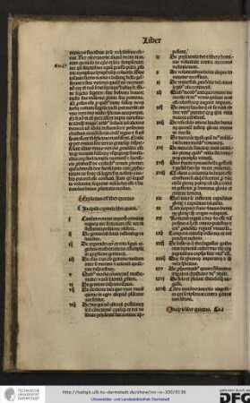 Incipit liber quintus. Capitulum I.