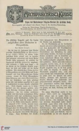 23: Die Ecksche Kapelle und die darin aufgedeckten alten Malereien in Mergentheim
