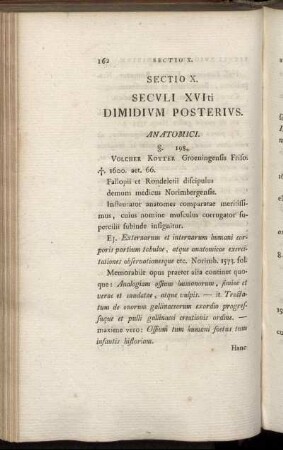 Sectio X. Seculi XVIti Dimidium Posterius