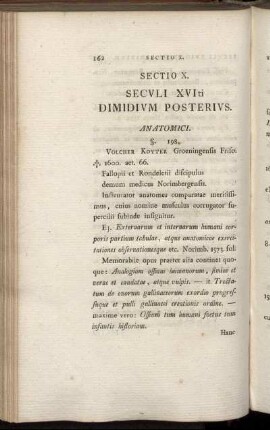 Sectio X. Seculi XVIti Dimidium Posterius