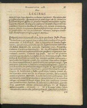 Dissertatio XIII. De Legibus.