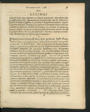 Dissertatio XIII. De Legibus.