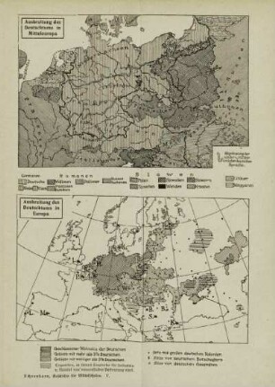Ausbreitung des Deutschtums in Mitteleuropa. Ausbreitung des Deutschtums in Europa