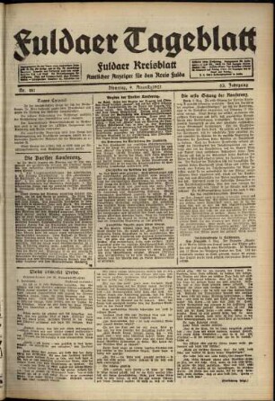 Ausgabe vom Dienstag, den 09. August 1921.