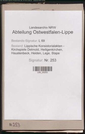 Einkünfte des Pastors, verschiedene Einzelfälle/Beschwerden