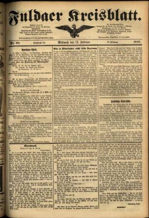 Ausgabe vom Mittwoch, den 13. Februar 1907.