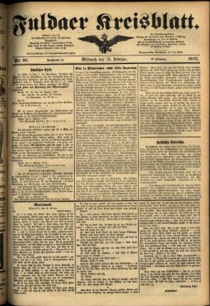 Ausgabe vom Mittwoch, den 13. Februar 1907.