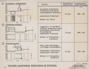 Vergleich verschiedener Stallsysteme für Milchkühe