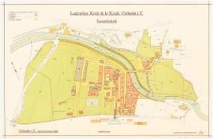 Garten an der Teppichfabrik Koch & te Kock, Oelsnitz: Lageplan 1:1000