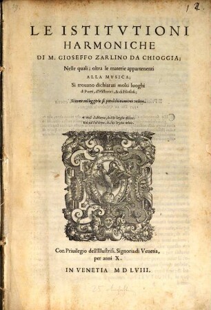 Le Istituzioni harmoniche