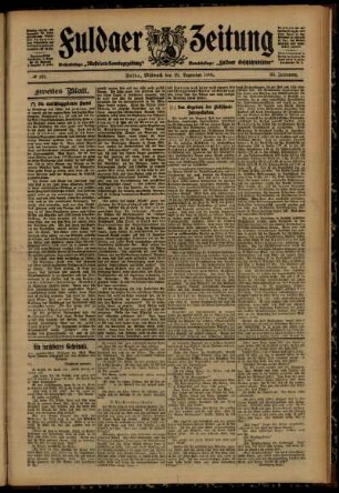 Zweite Ausgabe vom Mittwoch, den 19. Dezember 1906.