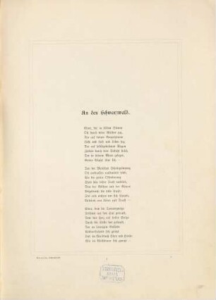 Der Schwarzwald in Wort und Bild : Mit 28 Vollbildern und 90 Textillustrationen