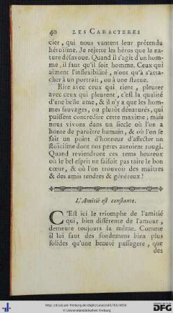 L’Amitié est constante.
