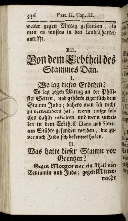 XII. Von dem Erbtheil des Stammes Dan.