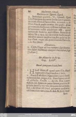 De Adverbio Haud. Cap. LXIV.