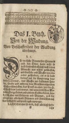 Von Beschaffenheit der Waldung überhaupt.