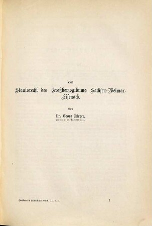 Das Staatsrecht der Freien und Hanse-Städte Hamburg, Lübeck, Bremen