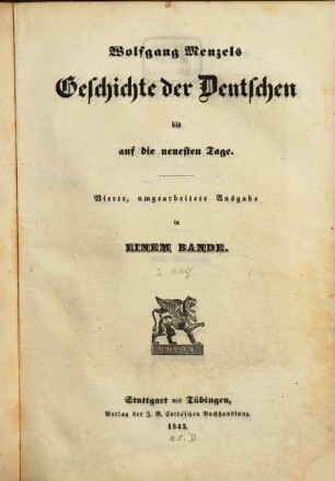 Wolfgang Menzel's Geschichte der Deutschen bis auf die neuesten Tage, 1