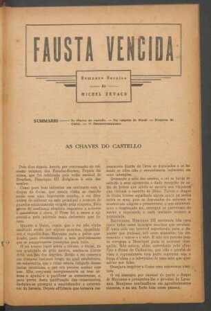 Fausta vencida : Romance heróico