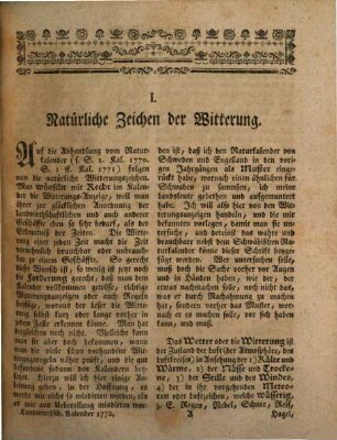 Nützlicher und getreuer Unterricht für den Land- und Bauersmann : auf das Jahr .... 1772, 1772 = Jg. 3