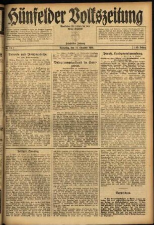 Ausgabe vom Samstag, den 11. Oktober 1919.