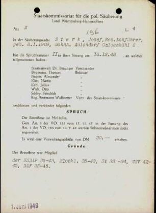 Sterk, Josef