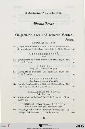 Ölgemälde alter und neuerer Meister (Nr. 253-329)