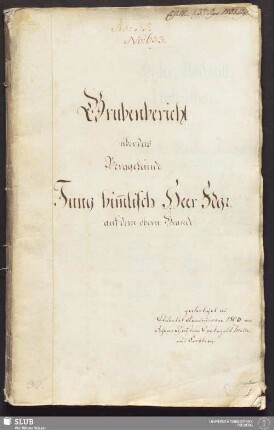 Grubenbericht über das Berggebäude Jung him̄lisch Heer Fdgr. auf dem obern Brande - 17.6540 4.