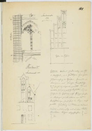 Wohnhaus Semlowerstraße, Stralsund: Details (aus: Skizzen- und Fotoalbum 17)