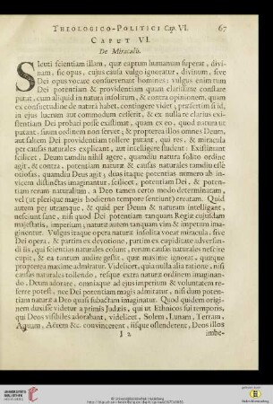 Caput VI: De Miraculis