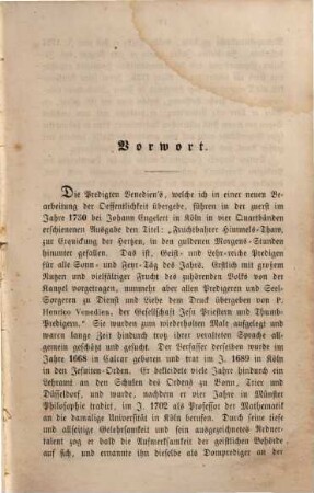 Predigten auf die Sonn- und Festtage des Kirchenjahres, [1]
