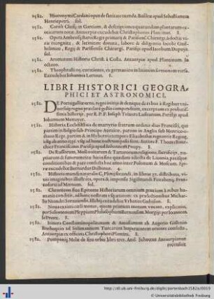 Libri Historici Geographi Et Astronomici.
