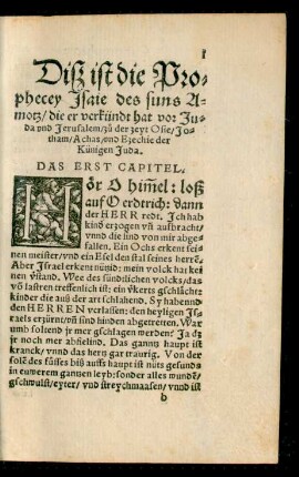 Diß ist die Prophecey Jsaie des suns Amotz ...