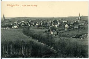 Königsbrück. Blick vom Auberg auf die Stadt