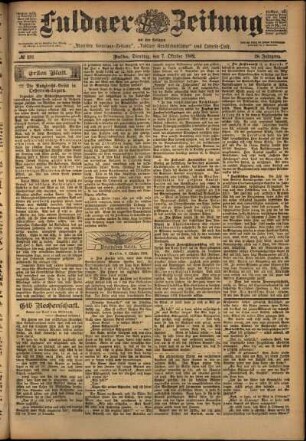 Erste Ausgabe vom Dienstag, den 07. Oktober 1902.