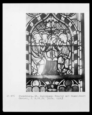 Fenster mit der Geburts- und Leidensgeschichte Christi, Bildfeld: Himmelfahrt Christi