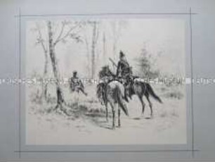 Uniformdarstellung, Husaren, Königreich Preußen, 1860.