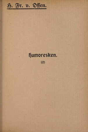Humoresken