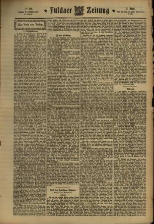 Dritte Ausgabe vom Samstag, den 16. September 1911.