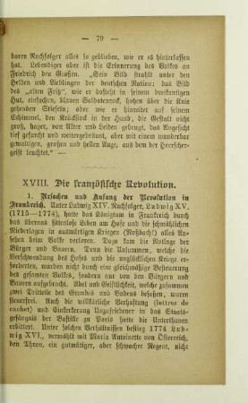 XVIII. Die französische Revolution