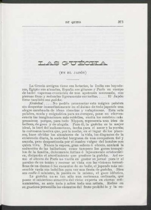 Las guécha : (En el Japón)